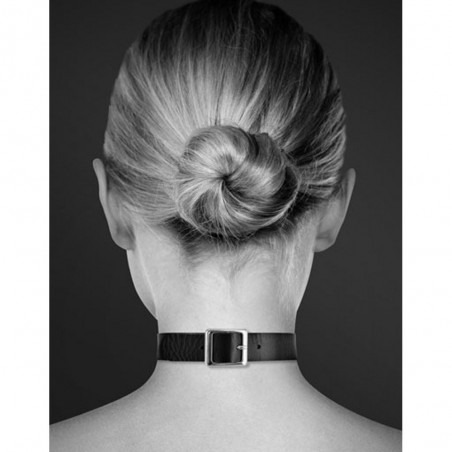 ACCESSOIRES COLLIER CUIR noir FETISH DE "BIJOUX POUR TOI"