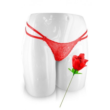 Jeux et Livres CULOTTE STRING EN FORME DE ROSE ROUGE Jeux et Livres CULOTTE STRING EN FORME DE ROSE ROUGE