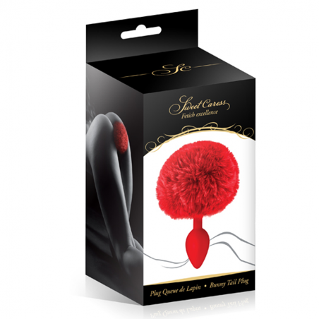 Plugs & Chapelets Anals PLUG QUEUE DE LAPIN POMPON ROUGE DE "SWEET CARESS" Plugs & Chapelets Anals PLUG QUEUE DE LAPIN POMPON ROUGE DE "SWEET CARESS"