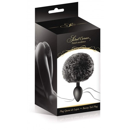 Plugs & Chapelets Anals PLUG QUEUE DE LAPIN POMPON NOIR DE "SWEET CARESS" Plugs & Chapelets Anals PLUG QUEUE DE LAPIN POMPON NOIR DE "SWEET CARESS"