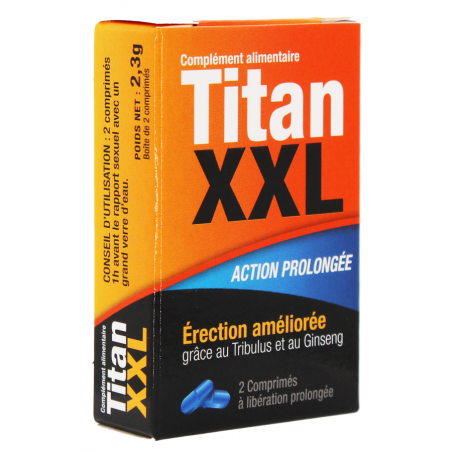 Aphrodisiaques TITAN XXL 2 COMPRIMES Aphrodisiaques TITAN XXL 2 COMPRIMES