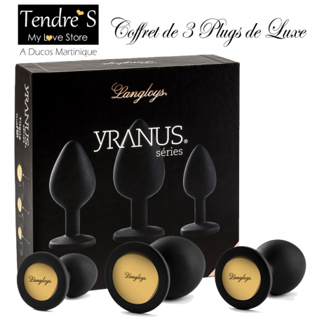 Love toys COFFRET 3 PLUGS DE LUXE "YRANUS" DE "LANGLOYS" Love toys COFFRET 3 PLUGS DE LUXE "YRANUS" DE "LANGLOYS"