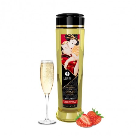 Bien-être HUILE DE MASSAGE LUXE COMESTIBLE DE "SHUNGA" parfum fraise petillant Bien-être HUILE DE MASSAGE LUXE COMESTIBLE DE "SHUNGA" parfum fraise petillant
