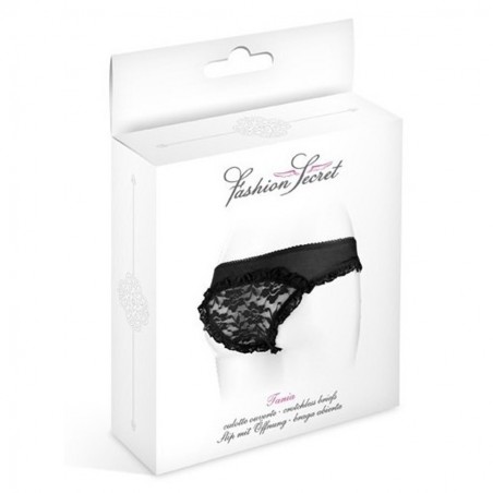 Lingerie CULOTTE NOIRE OUVERTE "TANIA" A DENTELLE DE "FASHION SECRET" Lingerie CULOTTE NOIRE OUVERTE "TANIA" A DENTELLE DE "FASHION SECRET"