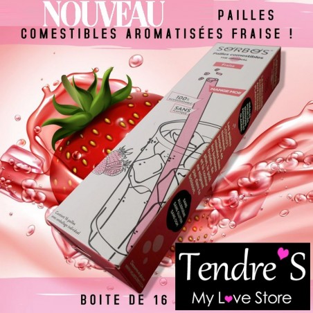 Humour Gadgets Sexy PAILLES GOUT FRAISE A CROQUER DE "SORBOS" BOITE DE 16 Humour Gadgets Sexy PAILLES GOUT FRAISE A CROQUER DE "SORBOS" BOITE DE 16
