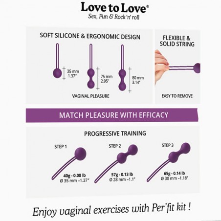 Love toys BOULES DE GEISHA VIOLETTES "PER FIT KIT" DE "LOVE TO LOVE" Love toys BOULES DE GEISHA VIOLETTES "PER FIT KIT" DE "LOVE TO LOVE"