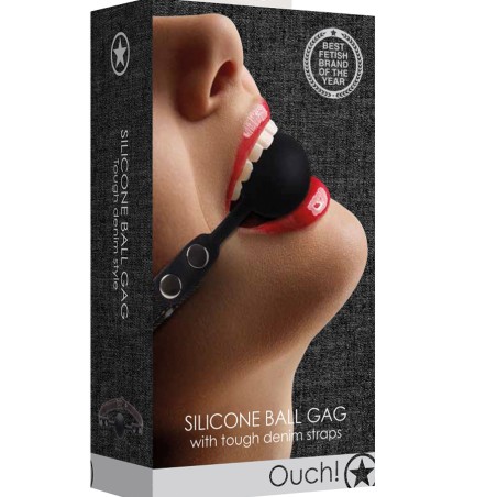 ACCESSOIRES BAILLON BOULE NOIR "TOUGH DENIM STYLE" DE "OUCH" ACCESSOIRES BAILLON BOULE NOIR "TOUGH DENIM STYLE" DE "OUCH"