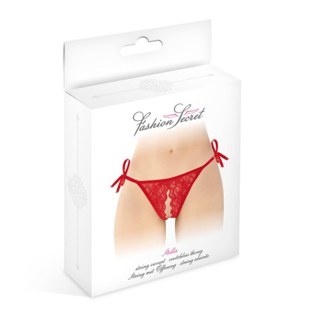 Lingerie STRING ROUGE OUVERT "STELLA" A DENTELLE ET A NOEUDS DE "FASHION SECRET" Lingerie STRING ROUGE OUVERT "STELLA" A DENTELLE ET A NOEUDS DE "FASHION SECRET"