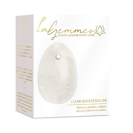 Love toys OEUF DE YONI EN PIERRE DE QUARTZ BLANC DE "LA GEMMES" TAILLE M Love toys OEUF DE YONI EN PIERRE DE QUARTZ BLANC DE "LA GEMMES" TAILLE M