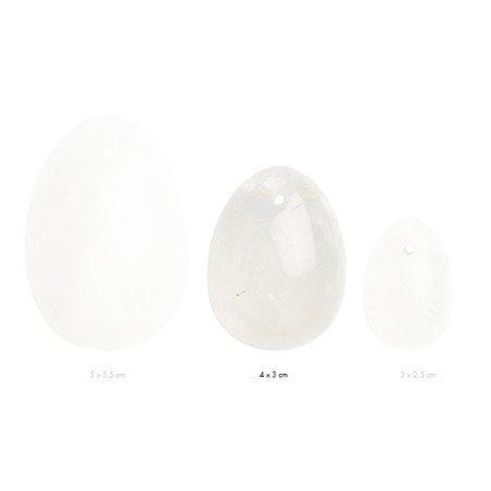 Love toys OEUF DE YONI EN PIERRE DE QUARTZ BLANC DE "LA GEMMES" TAILLE M Love toys OEUF DE YONI EN PIERRE DE QUARTZ BLANC DE "LA GEMMES" TAILLE M