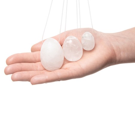 Love toys OEUF DE YONI EN PIERRE DE QUARTZ BLANC DE "LA GEMMES" TAILLE M Love toys OEUF DE YONI EN PIERRE DE QUARTZ BLANC DE "LA GEMMES" TAILLE M